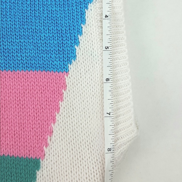 VTG L.A. LADY Tribal Sweater Vest Multi Color - Picture 6 of 8